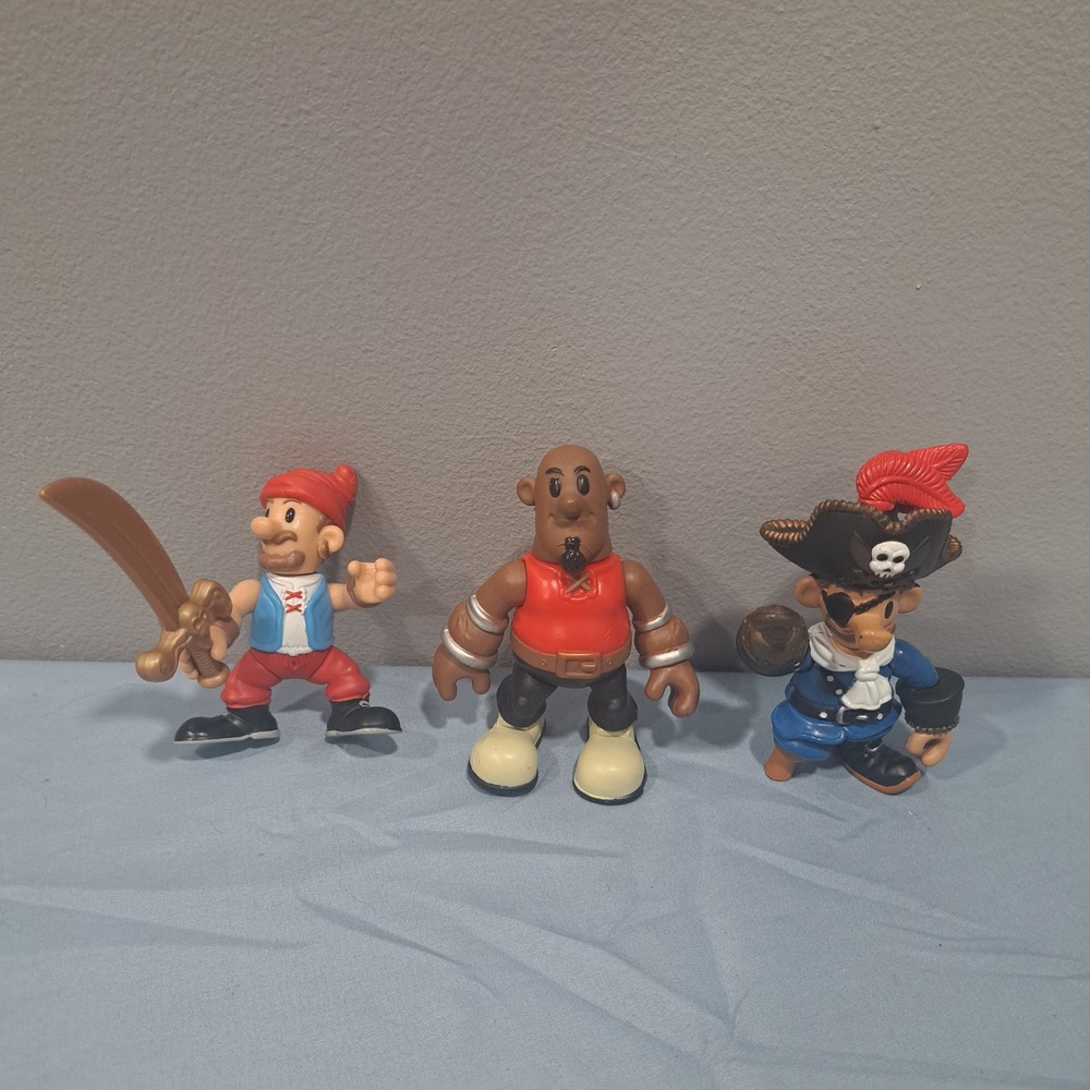 Vintage Keenway‎ Pirate Adventures Island Action Figures Sword 4" Lot of 3